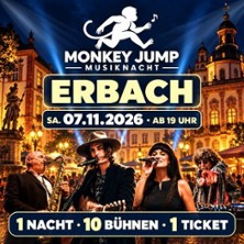 Monkey Jump Musiknacht Erbach - 1 Nacht, 10 Bühnen, 1 Ticket! 07.11.2026 Monkey Jump Musiknacht - Erbach Innenstadt